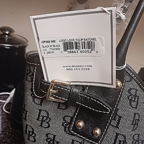 Dooney & Bourke Logo Lock Tulip Shape Satchel - Picture 1 of 2